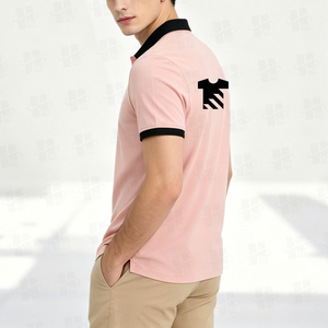 Polo de Hombre de Alta Calidad, Algodón de Lujo, Color en Contraste, Manga Corta, Transpirable, Logotipo Bordado, Diseño Personalizado - Product Image 4