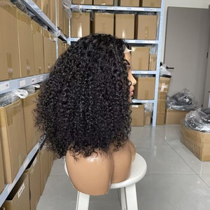 Peluca Afro Rizada sin Adhesivo con Cierre 4x4, Peluca de Encaje Transparente de Alta Definición, Cabello Humano Rizado, Peluca para Mujer Negra - Product Image 5