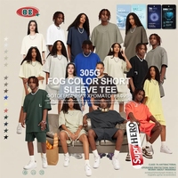 T-shirt pour homme de haute qualité, 100% coton, tricoté, ensemble ample et surdimensionné, logo personnalisé, ensembles courts pour homme