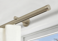 ZSTARR Nuevo Diseño 2 en 1: Sistema Integrado de Barra y Riel para Cortinas, Poste Decorativo con Riel Deslizante para Ventanas