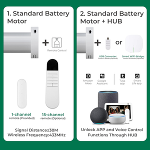 ستائر زيبرا كهربائية ذكية تعمل بالواي فاي من تويا، ستائر دوارة ذكية بسيطة لتصفية الضوء للاستخدام المنزلي اليومي مع نظام مدمج - Product Image 6