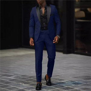<span class=keywords><strong>Costume</strong></span> de mariage <span class=keywords><strong>2</strong></span> pièces uni à simple boutonnage coupe ajustée pour <span class=keywords><strong>homme</strong></span> - Product Image 3