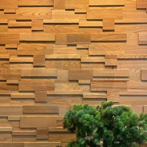 Paneles de Pared de Madera Maciza de Roble de Alta Calidad, Diseño Moderno, Mosaico Artístico para Interiores, Solución de Diseño Gráfico Impermeable - Product Image 1