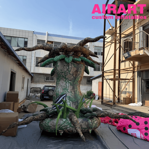 Tronco de Árbol Inflable Gigante Personalizado de Fábrica con Raíces Expuestas, Accesorio Inflable Realista con Textura de Árbol de <span class=keywords><strong>la</strong></span> Selva para Fiestas - Product Image 2