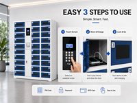 Casier de recharge intelligent pour ordinateurs portables et téléphones, 30 portes, armoire de recharge électronique sécurisée pour tablettes, téléphones portables, écoles, bureaux, bibliothèques