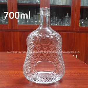 ขวดเหล้าวอดก้าแก้วเคลือบเงินลายนูน 700 มล. 70 ซล. - Product Image 3