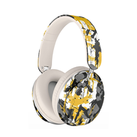 Casque sans fil BT610 pour peinture, casque de jeu graffiti, casque stéréo supra-auriculaire, casque BT avec micro LED