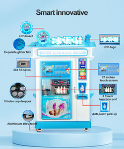 Máquina Expendedora Automática de Helados SDK, Capacidad de 28L, Preparación Rápida en 15s, Dispensador de Helado Suave de Autoservicio para Interiores y Exteriores - Product Image 6