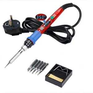 Digital Electric Soldering Iron 90W tool kit assembly 4-line heating core heating faster and more accurate European and n gauge