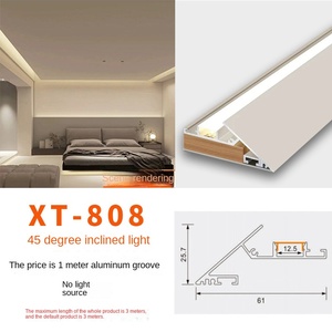 73.2 * 30.2MMコーブ照明石膏LEDプロファイル天井間接乾式壁アルミニウムLEDプロファイル照明 - Product Image 5