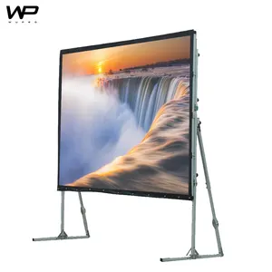 [Oem + Stand] Wupro Statief Projectiescherm 4K 8K 100 "Draagbare Outdoor Scherm Met Standaard beugel En Schokbestendig Doos Met Wielen