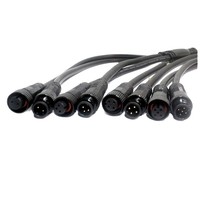 كابل محول M12 12 فولت تيار متردد/مستمر مقاوم للماء IP67 معزول بالـ PVC بطول 500 مم للتطبيقات الإلكترونية