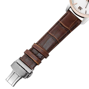 Stainless Steel <b>Mechanical</b> <b>Watch</b> Waterproof Leather Strap Automatic <b>Watches</b> With Date Display Luxury Business <b>Watch</b> for Men - Product Image 2
