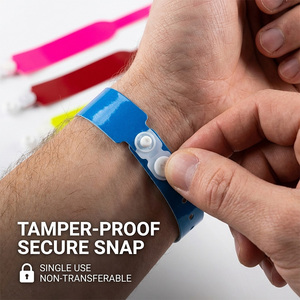 Braccialetti di Sicurezza in PVC Riflettente Personalizzati, Antimanomissione, Usa e Getta, per Biglietti d'Ingresso Eventi, Produzione Diretta - Product Image 3