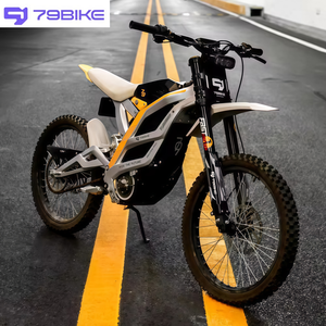 Bicicleta Todoterreno con Llantas Anchas, Motor sin Escobillas de 72V y 10KW, Manillar Ancho, Luz LED Circular, para Adultos, Modelo FALCON-PRO de Alta Potencia - Product Image 4