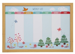 <span class=keywords><strong>Tableau</strong></span> blanc magnétique coloré effaçable à sec, planificateur hebdomadaire et mensuel avec affichage de mémos - Product Image 4