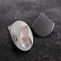 En Stock dia25.4 mm revêtement argenté + noir peint 5 "Angle de précision Cube d'angle prisme K9 pyramide de verre prisme