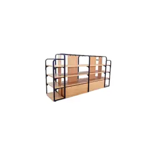 High Quality Customized Supermarket Double-sided Food Rack Wire Mesh Gondola Supermarket Shelf For Boutique Store