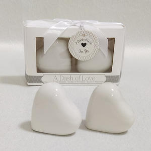 Bomboniere Ywbeyond, Saliera e Pepiera in Ceramica a Forma di Cuore 'Un Mare di Amore', Regali di Ritorno per Compleanni di Bambini - Product Image 2