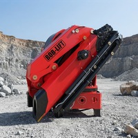 Nouvelle grue mobile sur camion Bob-lift avec treuil, cabine PTO, grue à bras hydraulique de 20 tonnes, grue hydraulique mobile pour camion