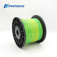 Câble de terre en cuivre sans oxygène isolé en PVC jaune vert, monoconducteur, 6 mm2, 450/750 V, pour application en centrale électrique