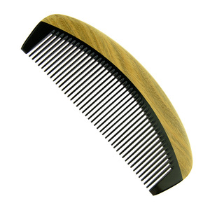 Green Sandalwood <b>Comb</b> Large Ox Horn Massage Hair <b>Comb</b> Antistatic For Home Use Women Children Adults - Product Image 4