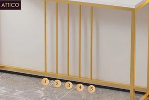 Petit couloir élégant en métal Table <span class=keywords><strong>console</strong></span> en pierre dorée Mobilier de salon moderne pour centre de commande <span class=keywords><strong>Entrée</strong></span> minimaliste - Product Image 6