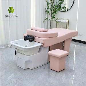 Salon-Spa Kunstleder-Shampoo-Liege mit Wasserzirkulation Umwandelbar in Massageliege Schwarz Multifunktional Thai-<span class=keywords><strong>Massage</strong></span> - Product Image 1