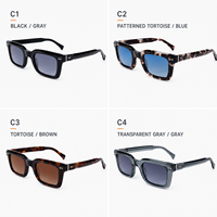 Lunettes de soleil carrées rétro en acétate Mellume pour hommes, monture épaisse, polarisées UV400, OEM ODM, lunettes de conduite, logo personnalisé, lunettes de soleil noires