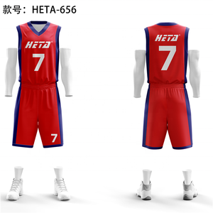 طقم ملابس كرة السلة للتدريب بتصميم مخصص ورخيص بالجملة، زي رياضي من البوليستر مع أرقام، بدلة تدريب لكرة السلة - Product Image 4