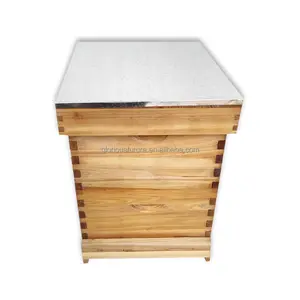 Caja automática de abeja para colmena, suministro de fábrica, recubierta de cera de madera, a la venta