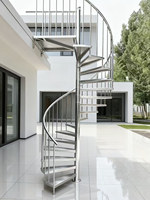 Escalier en colimaçon extérieur sur mesure, moderne, simple, intégré, résistant à la rouille et à la pluie