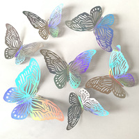 Feier Zubehör Glitter Silber 3D Schmetterling Ballon Kuchen Dekor Set für festliche Anlässe