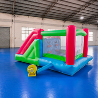 Château gonflable en PVC de haute qualité à prix abordable, couleur personnalisée, avec toboggan et piscine à balles, logo, centre de jeux pour enfants en extérieur JIALE