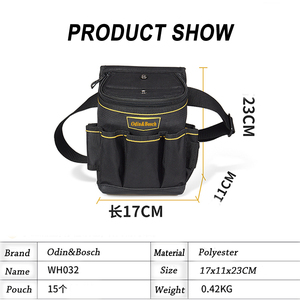 Tùy chỉnh không thấm nước polyester bền bartender công cụ Pouch thợ điện eo công cụ Túi - Product Image 6