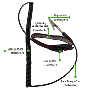 Pulsera extensible de electricidad antiestática, correa de muñeca antiestática, pulsera de conexión a tierra <span class=keywords><strong>ESD</strong></span> - Product Image 3