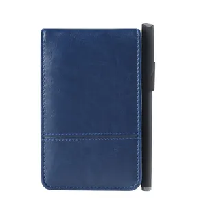 Taccuino tascabile Memo Pad Cover Business Notepad Holder Small Flip Jotter Mini Notebook Case con Note Papers calcolatrice penne