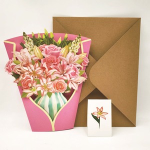 <span class=keywords><strong>Carte</strong></span> <span class=keywords><strong>Cadeau</strong></span> Festive Bouquet de Pivoines 3D avec Vase <span class=keywords><strong>Décoration</strong></span> de Table pour la <span class=keywords><strong>Maison</strong></span>, le Bureau ou le Magasin <span class=keywords><strong>Carte</strong></span> de Vœux en Carton pour la Fête des Mères - Product Image 2