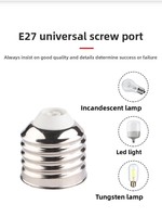 Support de lampe à vis E27 en fer nickelé haute température, résistant aux flammes - Offre Spéciale