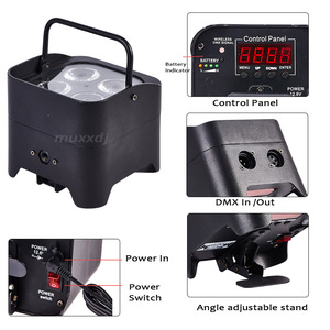 Có thể sạc lại không dây <span class=keywords><strong>LED</strong></span> <span class=keywords><strong>uplight</strong></span> 4x18 rgbaw UV 6in1 Battery Powered <span class=keywords><strong>LED</strong></span> PAR DJ uplights với trường hợp chuyến bay - Product Image 4