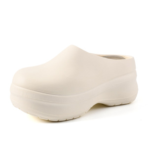 Women's Platform <b>Clogs</b> Off White Thick Sole Non Slip Breathable Closed Toe EVA Slip On Casual Shoes - Product Image 5