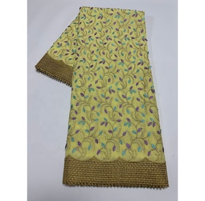 Tela de Encaje de <span class=keywords><strong>Guipur</strong></span> <span class=keywords><strong>con</strong></span> Cordón, Bordada en 3D, <span class=keywords><strong>con</strong></span> <span class=keywords><strong>Piedras</strong></span>, para Vestidos de Mujer Africanos, Precio de Mayoreo, Gran Venta - Product Image 6