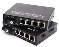 Konverter Media Serat Optik RJ45 Htb-3100Ab 100Gbps dengan Kabel Serat OM2/OM3/OM4 G652D untuk Aplikasi FTTH/FTTX