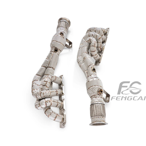 Collecteur d'échappement Downpipe en acier inoxydable de 1,5 mm d'épaisseur pour <span class=keywords><strong>Audi</strong></span> <span class=keywords><strong>R8</strong></span> <span class=keywords><strong>V8</strong></span> 4.2 2006-2015 avec catalyseur - Product Image 2