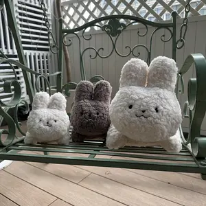 Peluche lapin simulée de 30cm, poupée de dessin animé lapin, jouet en peluche réaliste