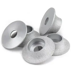 High Quality Vacuum Brazed Diamond grinding wheel profile wheel for half-round edge Grinding on Marble