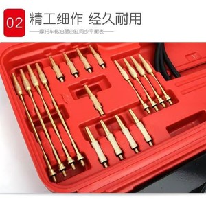 Four Cylinder Motorcycle Vacuum <b>Gauge</b> Set With Pressure <b>Gauges</b> And Adapters For Carburetor Tuning And Tire Pressure Measurement - Product Image 4