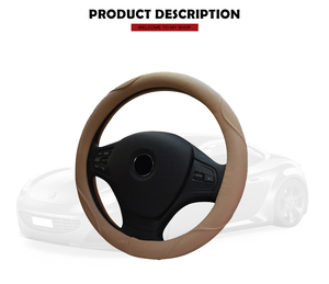 Alta calidad duradera cosida a mano de cubierta de <span class=keywords><strong>volante</strong></span> de <span class=keywords><strong>coche</strong></span> cubierta del <span class=keywords><strong>volante</strong></span> del 38cm - Product Image 2