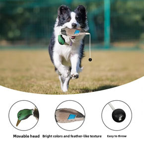 Jouet de récupération pour chien, canard mort, pour l'entraînement interactif des chiens, outil d'entraînement pour chiots, chiens de chasse, enseigne la récupération des oiseaux aquatiques, mallard, PU - Product Image 5