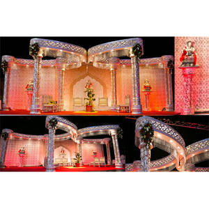 Dernier Triple Piliers Papillon Mariage Mandap Mariage Traditionnel Triple Pôle Mandap Designer Triple Pôle Mariage Mandap USA - Product Image 1